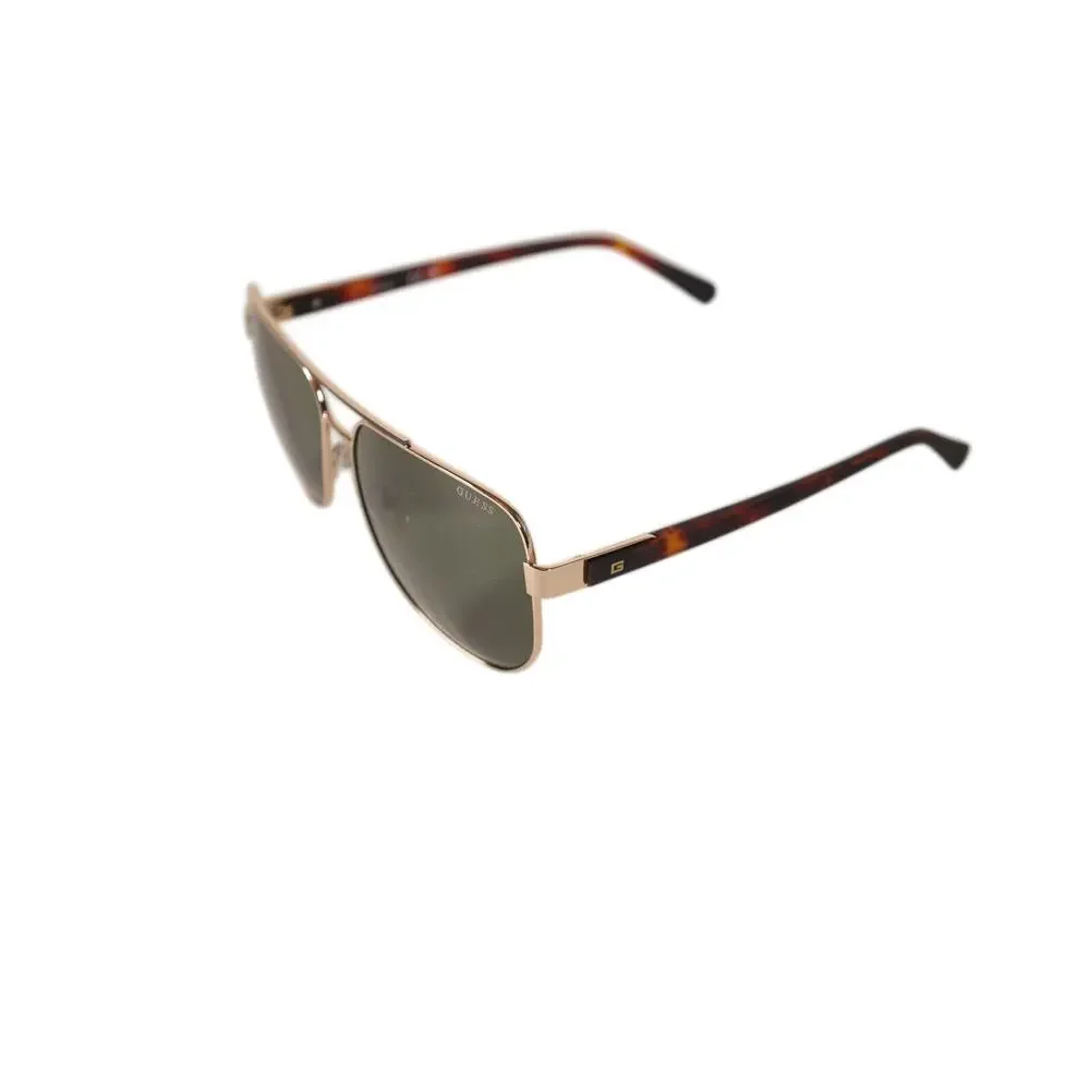 GUESS Metal Pilot Aviator Sunglasses – Gold / Green – NWT